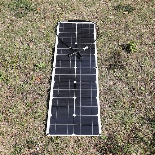 Miniatura 2 de Panel solar flexible de 50 W, cargador de panel solar monocristalino fuera de la red, paneles solares impermeables para exteriores para batería de