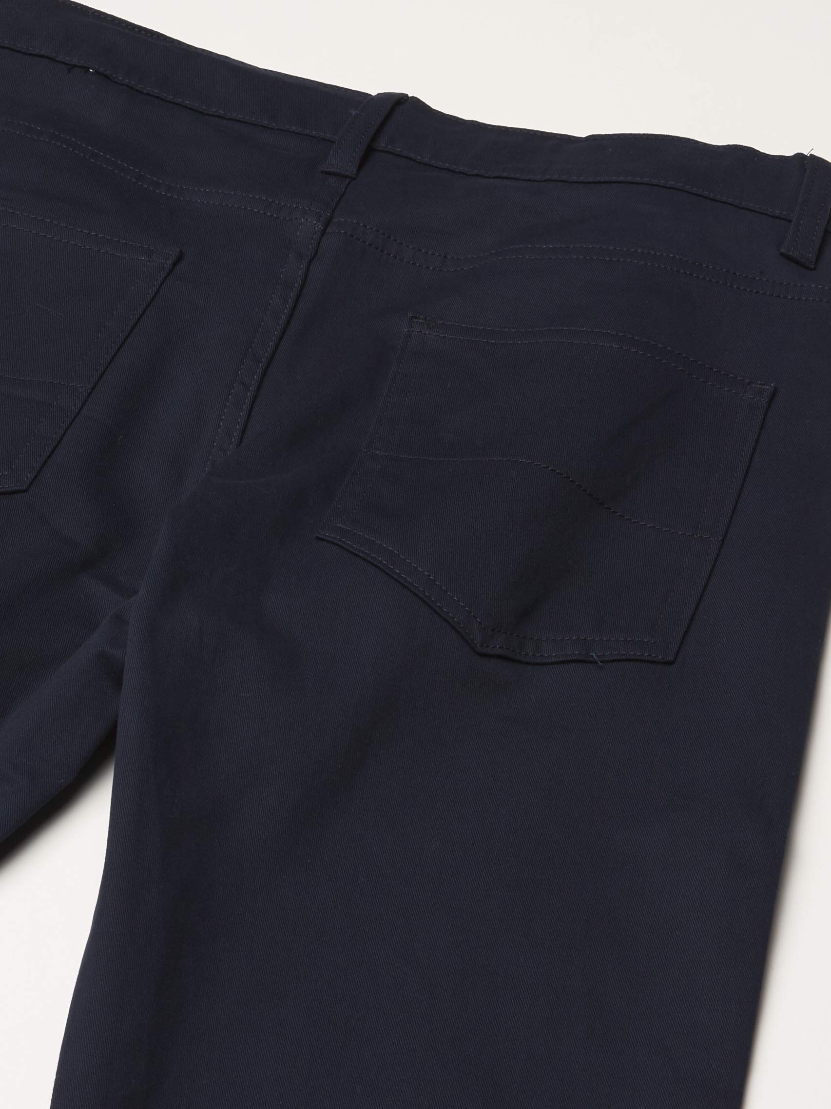 Nautica School Uniform 5 Pocket Flat Front Pant - Pantalones Chinos de Sarga elástica con Parte Frontal Plana y Caqui Niños