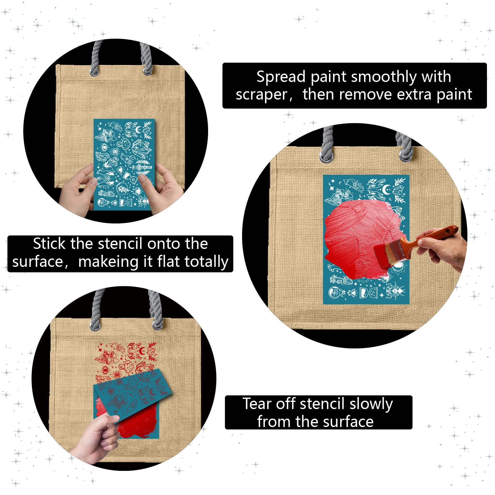 Kit 6 Pochoirs Sérigraphie Argile + 2 Grattoirs – Idéal Bijoux Pâte Polymère