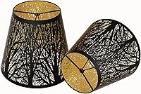 Vista 10 de Juego de pantallas de lámpara pequeñas de 2 ALUCSET, pantallas de candelabro mini de 3" X 6" X 5", pantalla de campana, pantalla de lámpara con clip