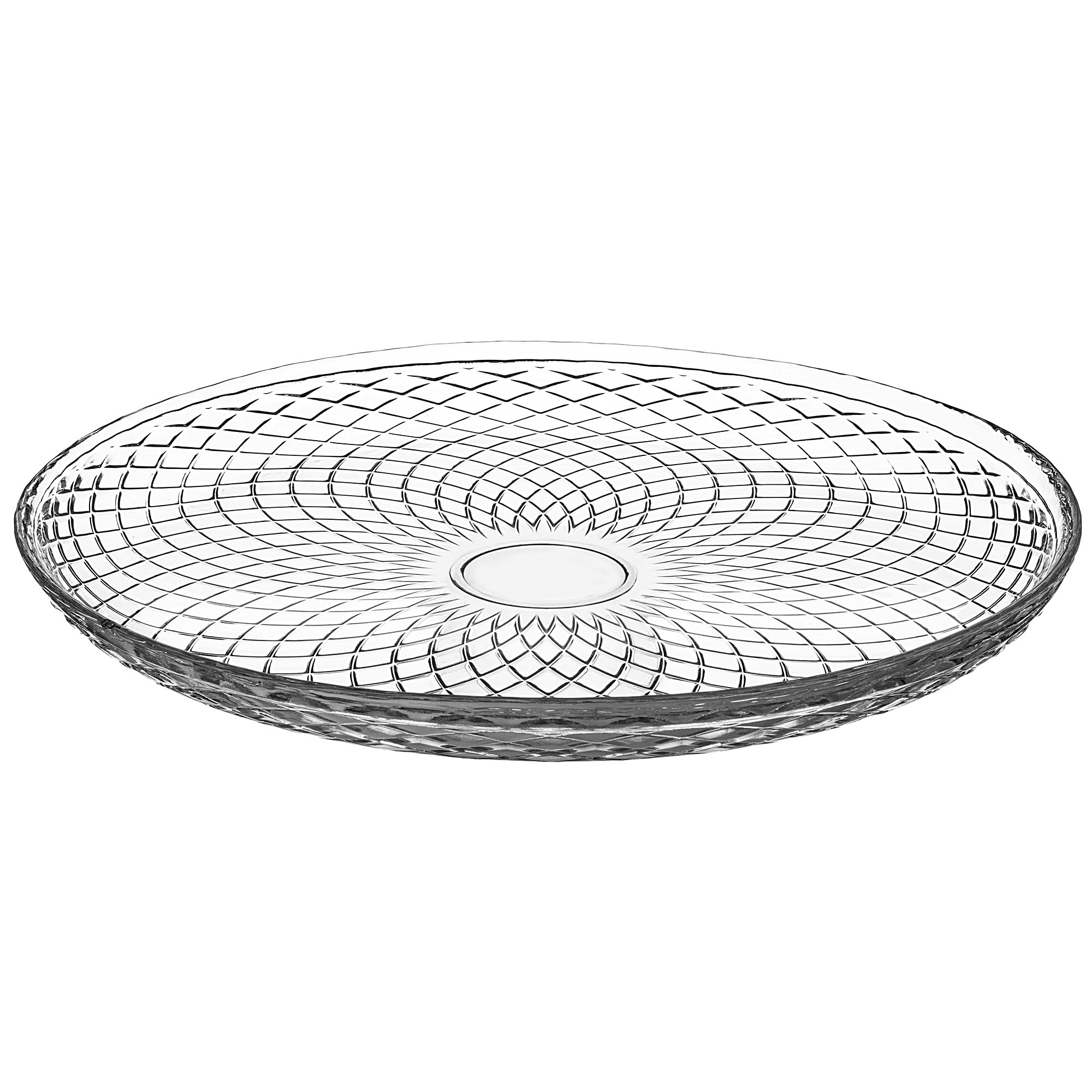 KADAX Lot de 6 assiettes rondes en verre transparent de 30 cm, grandes assiettes de service en verre, idéales comme assiettes à dessert, assiettes plates ou assiettes de présentation