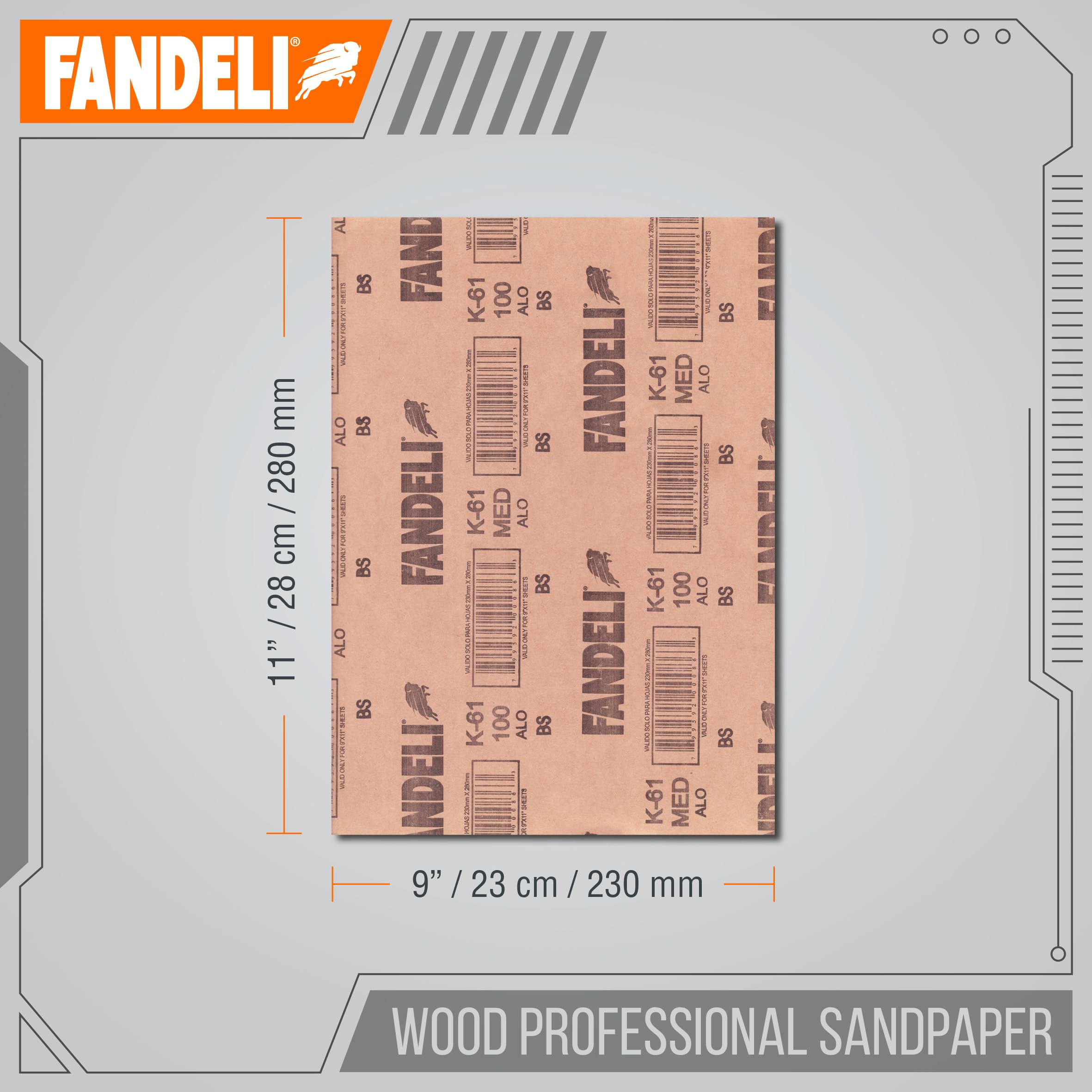 Fandeli Wood Sanding Paper - Coarse Grit -2