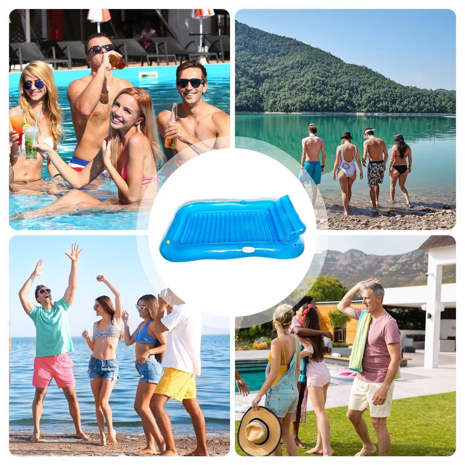 Galleggianti da piscina per adulti, grande materassino da nuoto con