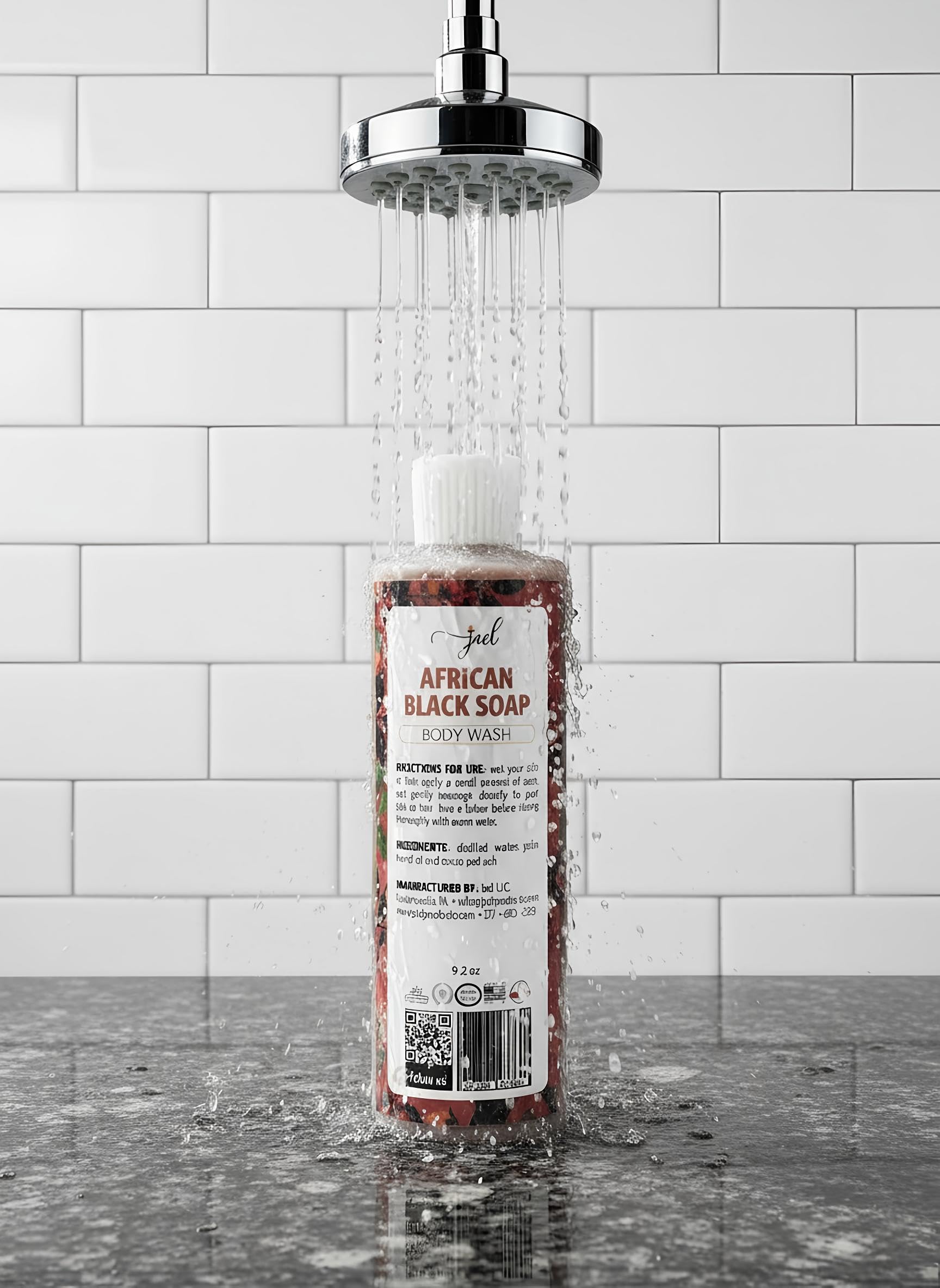 Jael African Black Soap- Body Wash Shampoo Face Cleanser- 9 2 oz As natural as can be
