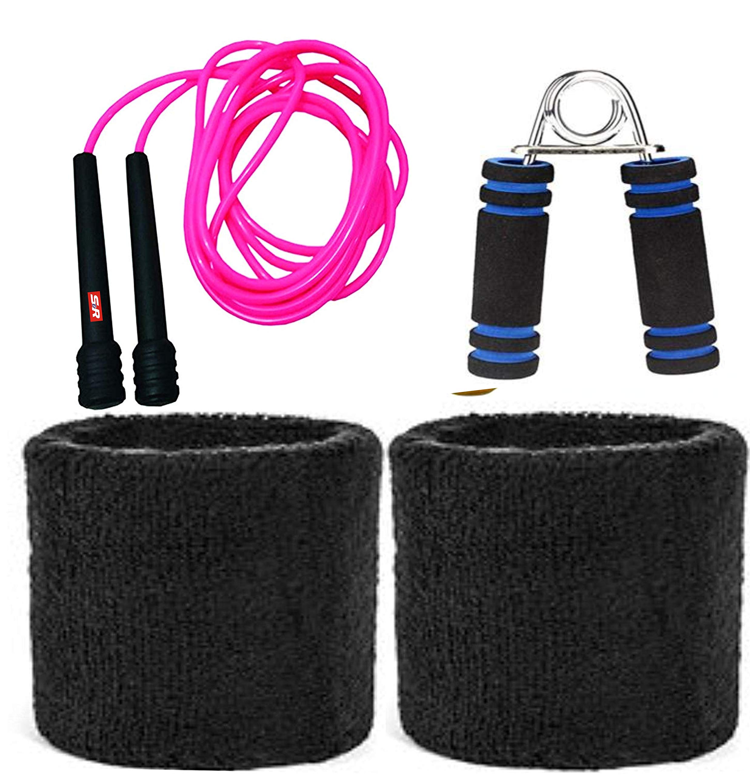 S & R Combo Fitness Accessory Skipping Rope, Wrisrband, Hand Grip-image-48