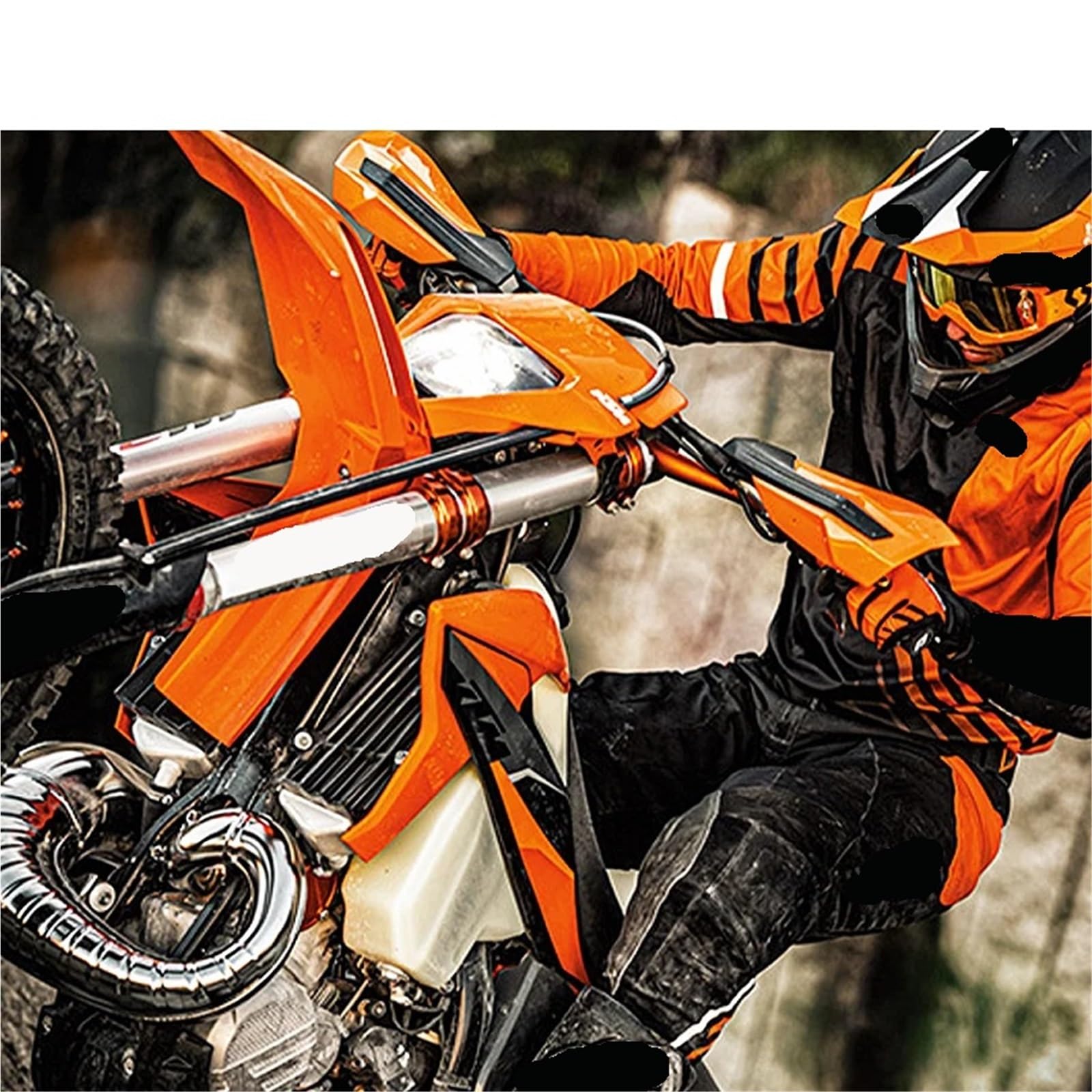 Motorrad Handschutz Passend für EXC XCW EXCF XCF XC 125–500 2014–2023, Motorrad-Schmutz-Pit-Bike-Zubehör, Handschutz(Orange)