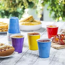 GUSTO [12 oz. - 40 Count Plastic Party Cups Disposable - Assorted Colors Drinking Cups for Party, Events, and Everyday Use (Formerly Comfy Package)