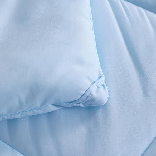 Miniatura 5 de NTBAY Juego de edredón individual con sábanas, 5 piezas de ropa de cama suave y transpirable, cama individual en una bolsa, juego de edredón de