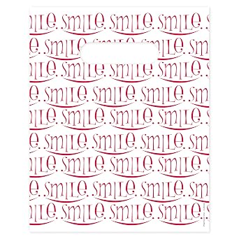 Scatter Smile Dental Giveaway Bags, 8" x 10", Pack of 100