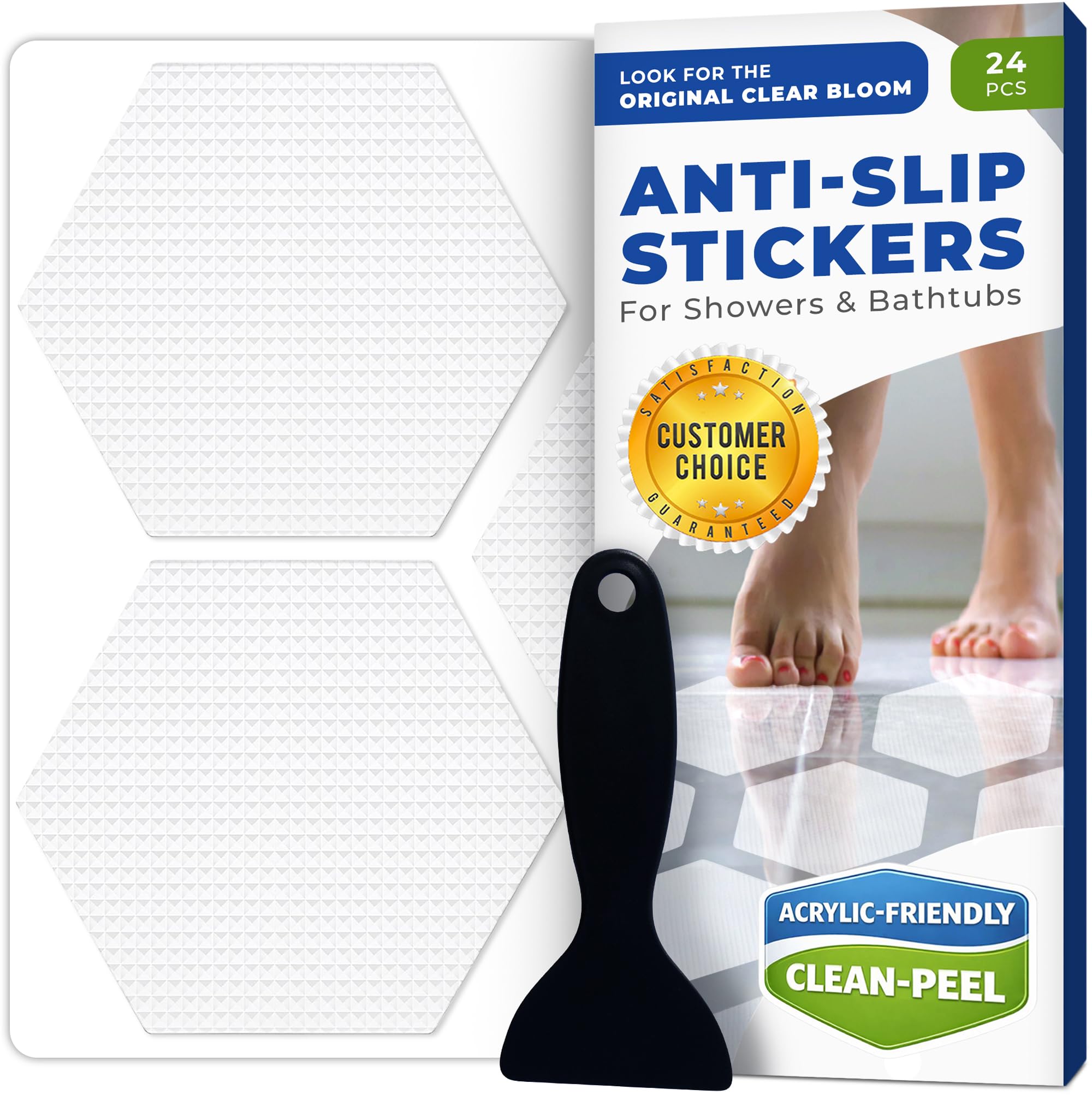 Non-Slip Shower Stickers - Prevent Falls! -1