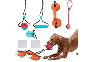 Interactive Dog Toy: Double Suction Cup Tug-of-War with Rope