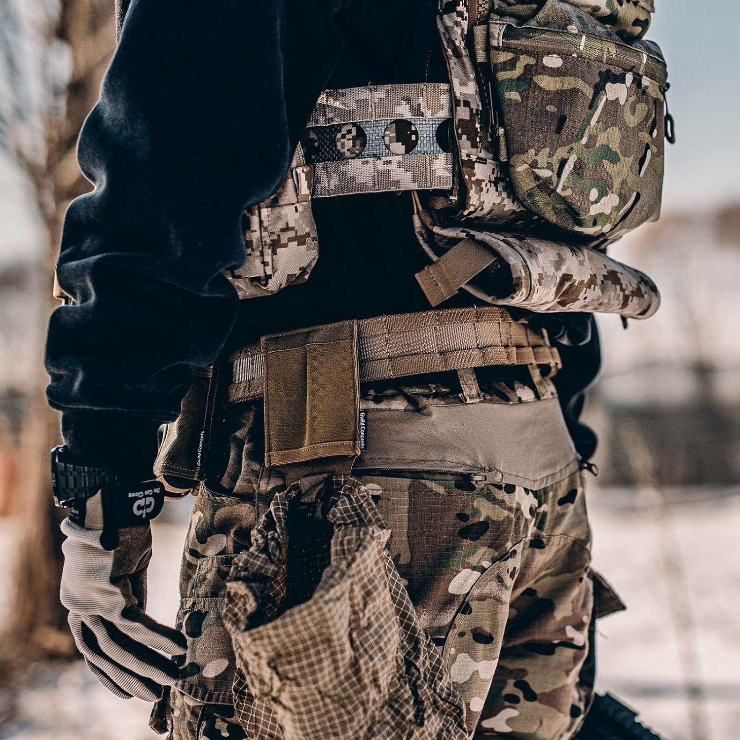 Tactical Battle Belt, 5-in-1 Quick Release Rigger 1.75'' MOLLE Duty Belt With Belt Hanger - Image 2