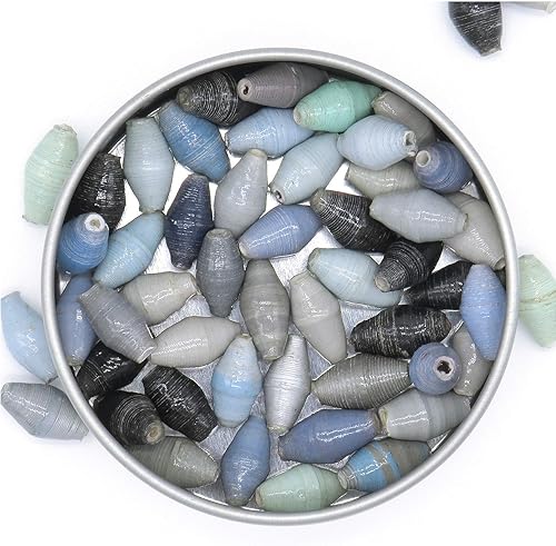 Outreach Uganda - Surtido de cuentas sueltas Alpine Mix - Cuentas de papel reciclado hechas a mano de África para proyectos de fabricación de joyas