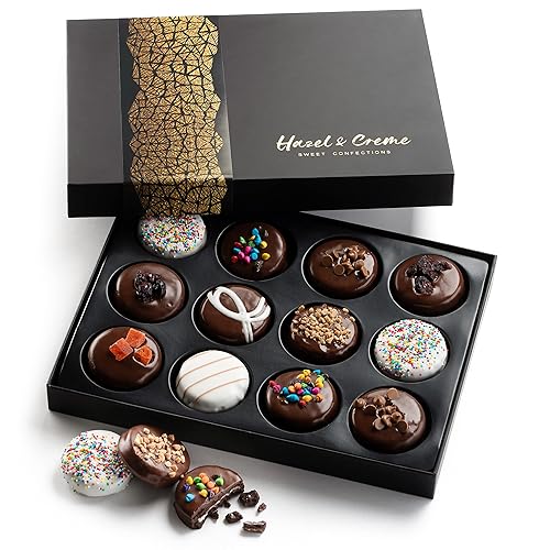 Cesta de regalo de galletas, paquete de 12, regalos de alimentos, caja de regalo de galletas, regalos gourmet para élella, cumpleaños, simpatía,