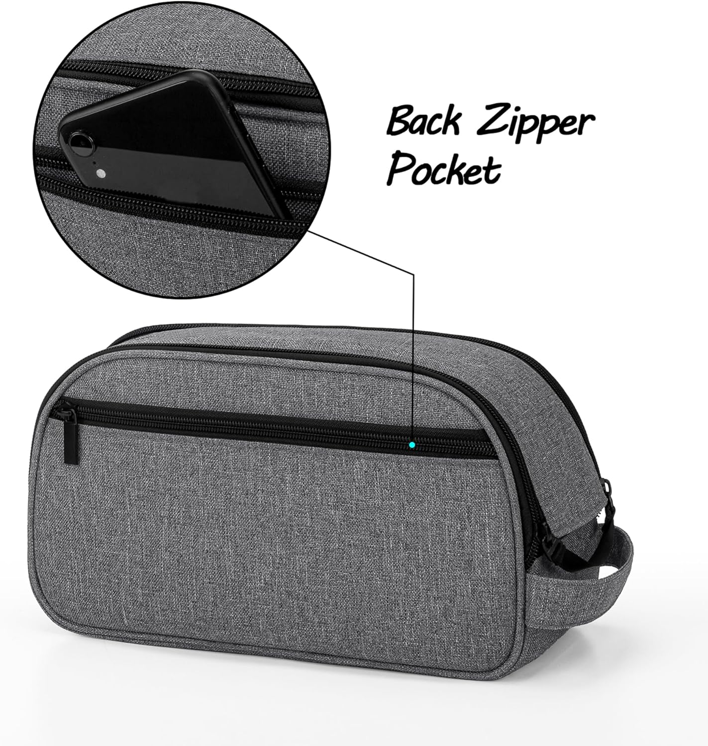 CURMIO Travel Carrying Bag Compatible for ResMed AirMini CPAP Machine and Accessories, Small Travel CPAP Equipment and Supplies Organizer Case, Gray, Bag Only