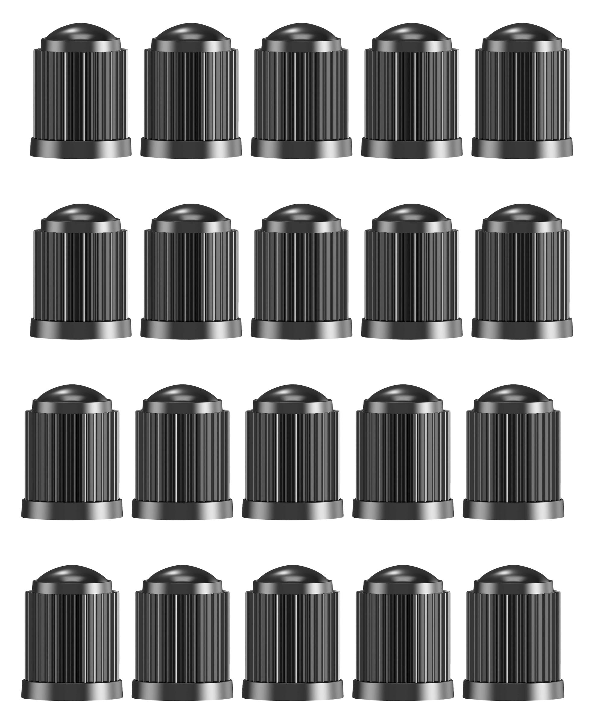 Xibao 20PCS Autoreifen Ventilkappen,Autoventil Kappe,Fahrrad Ventilkappen,Reifenventilkappen mit Dichtung,Geeignet für die Meisten Autos,Motorrad,PKW,Roller,Schubkarren,Anhänger,LKW,Wohnmobile (20PCS)