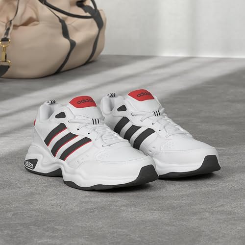 adidas Men's Strutter Shoes, Cloud White/Core Black/Active Red, 9 UK - 3