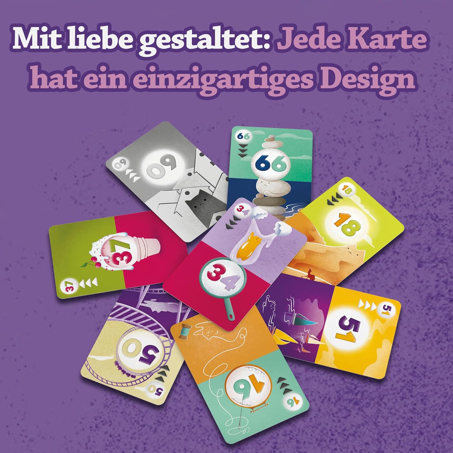 Cat Jump, Funny Card Game for Families & Children from 8 Years, 2-6 Players, Easy Learn, Quick Play, with Cute Cat Illustrations, For Travel & Game Evenings, German
