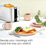 Chefman 2-Slice Pop-Up Stainless Steel Toaster w/ 7 Shade Settings, Extra Wide Slots for Toasting Bagels, Defrost/Reheat/Cancel Functions, Removable Crumb Tray, 850W, 120V, Silver