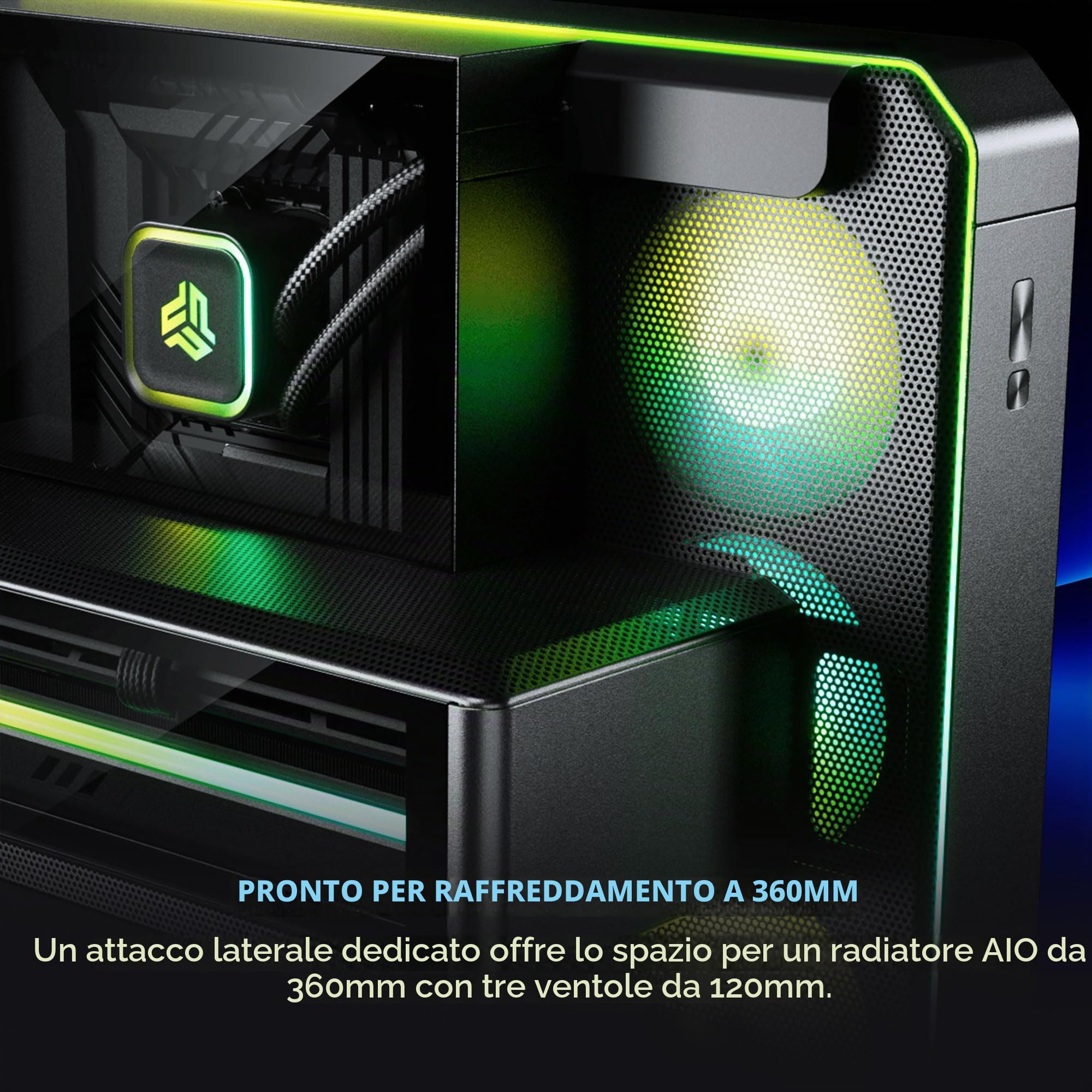 Phanteks EX5 Case ATX con Ventola S25-120 ARGB, Nero