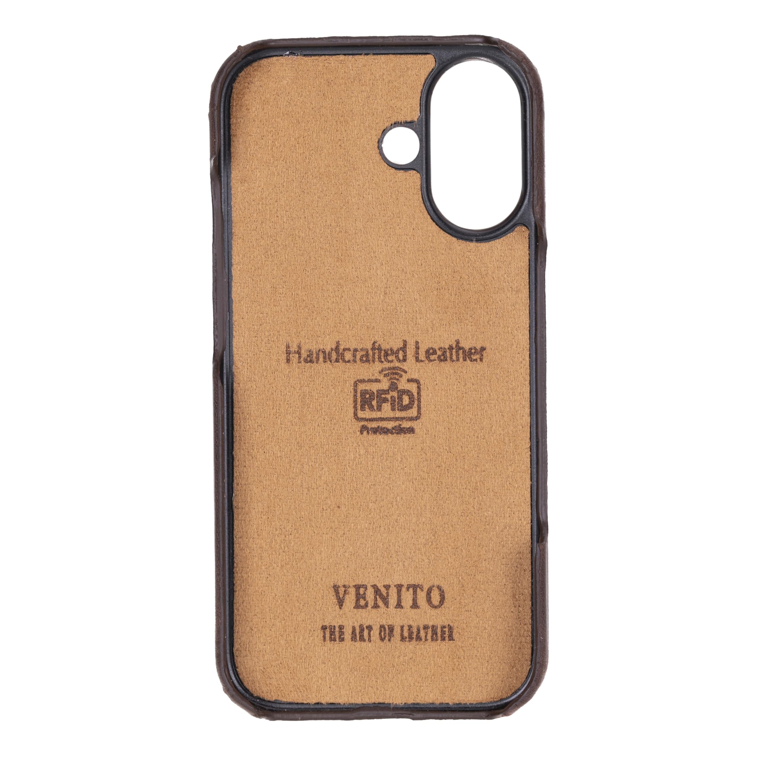 Venito Florence - Funda tipo cartera para iPhone 17 (6.3 pulgadas), hecha a mano, cuero de grano completo, diseño delgado de lujo, funda desmontable no magnética, resistente a caídas y impactos