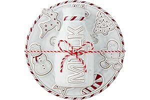 Mud Pie Gingerbread Milk Santa Set PLATTERS &amp; Trays