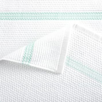 Martha Stewart Modern Waffle Kitchen Towel Set 6-Pack, Aqua Blue, 16x28