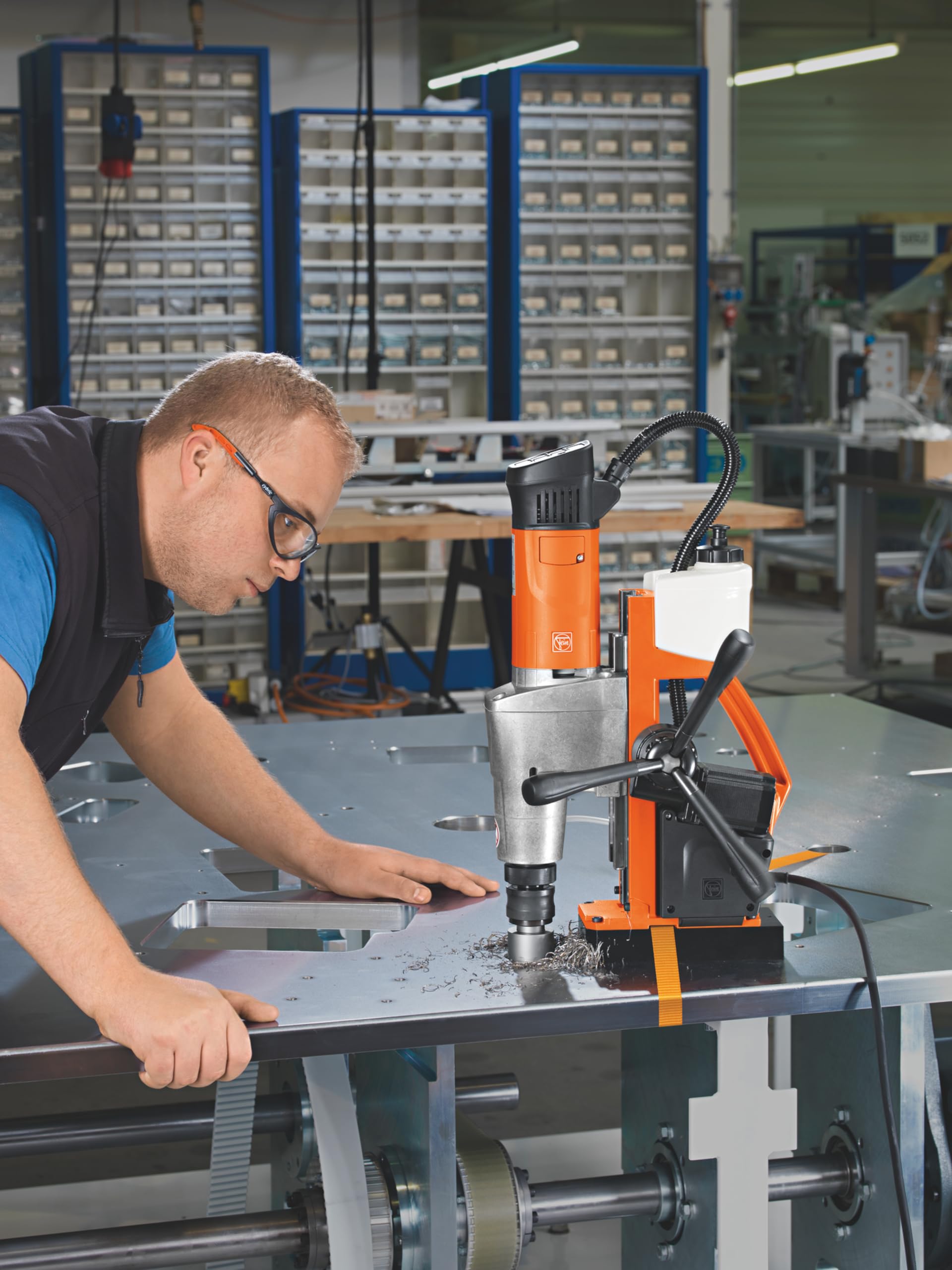 Fein KBM 50 AUTO QW Magnet Kernbohrmaschine 1200 W MK 3 Rechts-/Linkslauf digitaler Bohrvorschub