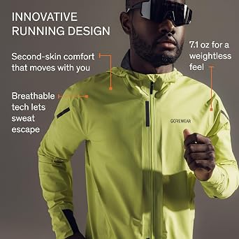 GOREWEAR Men's CONCURVE GTX Running Jacket - Black | Medium