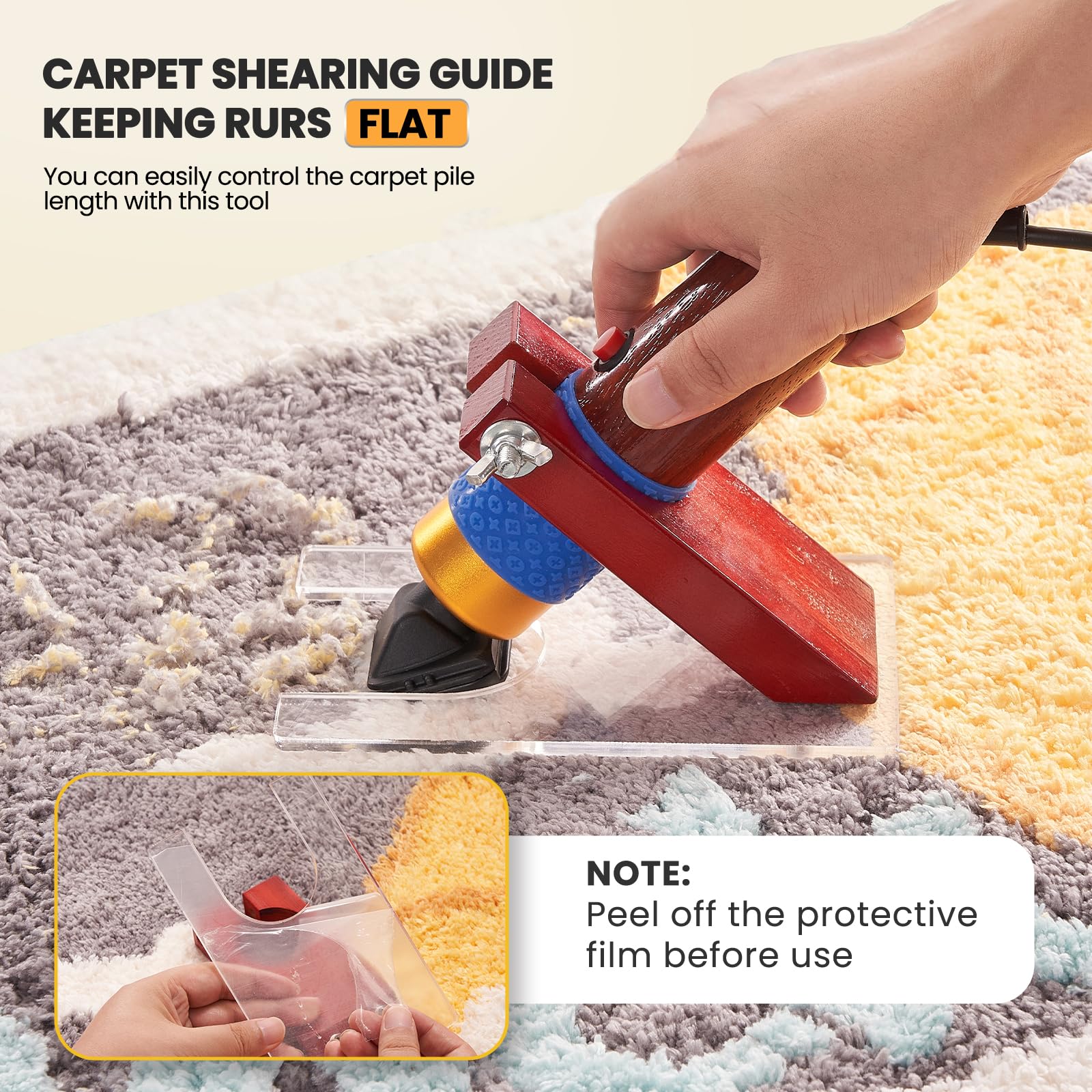 Riiai Tufting Gun Tufting Gun Starter Kit, Tufting Gun with Carpet Cutter, Carpet Making Kit, Carpet Gun Cut Pile Loop Pile, Carpet Cutter Tufting for Sculpture