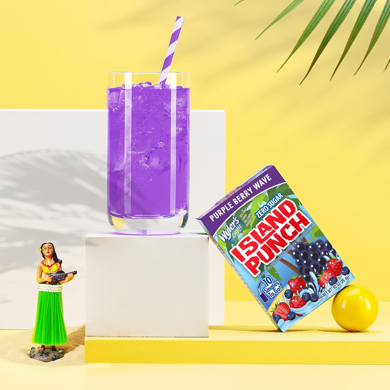 Island Punch Zero Sugar Drink Mix, Purple Berry Wave, 10 Ct image 2