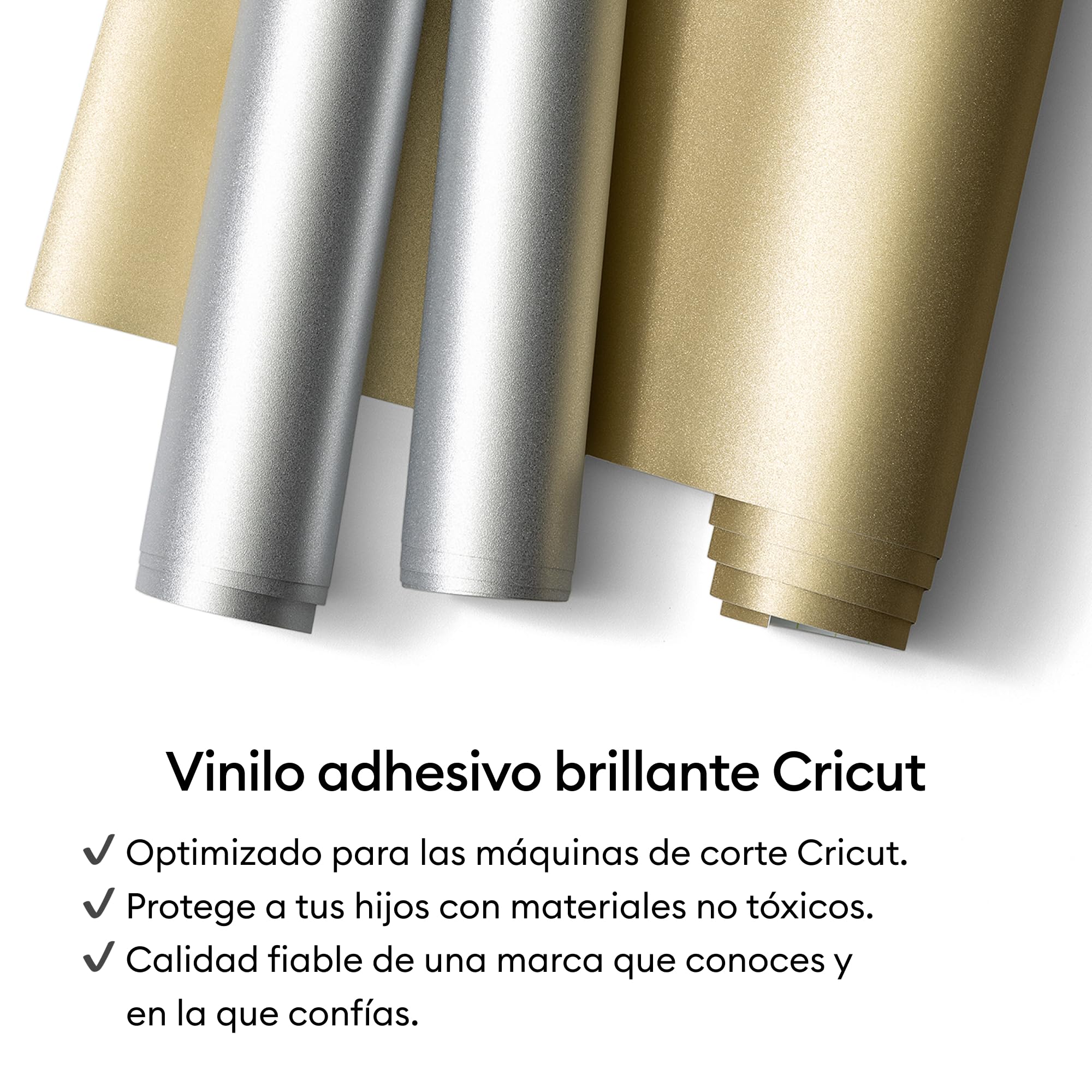 Cricut Smart Vinyl Permanente 33x91cm 1 Hoja (Oro Brillante)