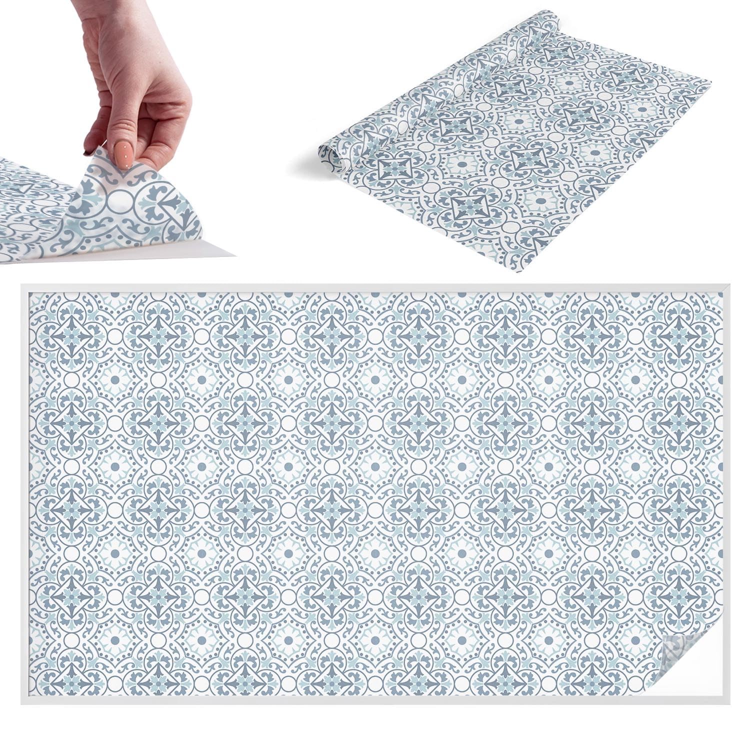 Film pour fenêtre anti-regard mosaïque 200x116 cm en PVC occultant pour vitrage de douche et bureau