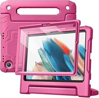 JETech Kids Case for Samsung Galaxy Tab A8 10.5-Inch 2022 (SM-X200/X205/X207) with Built-in Screen Protector, Shockproof Full-Body Handle Stand Tablet Protective Cover (Plum)