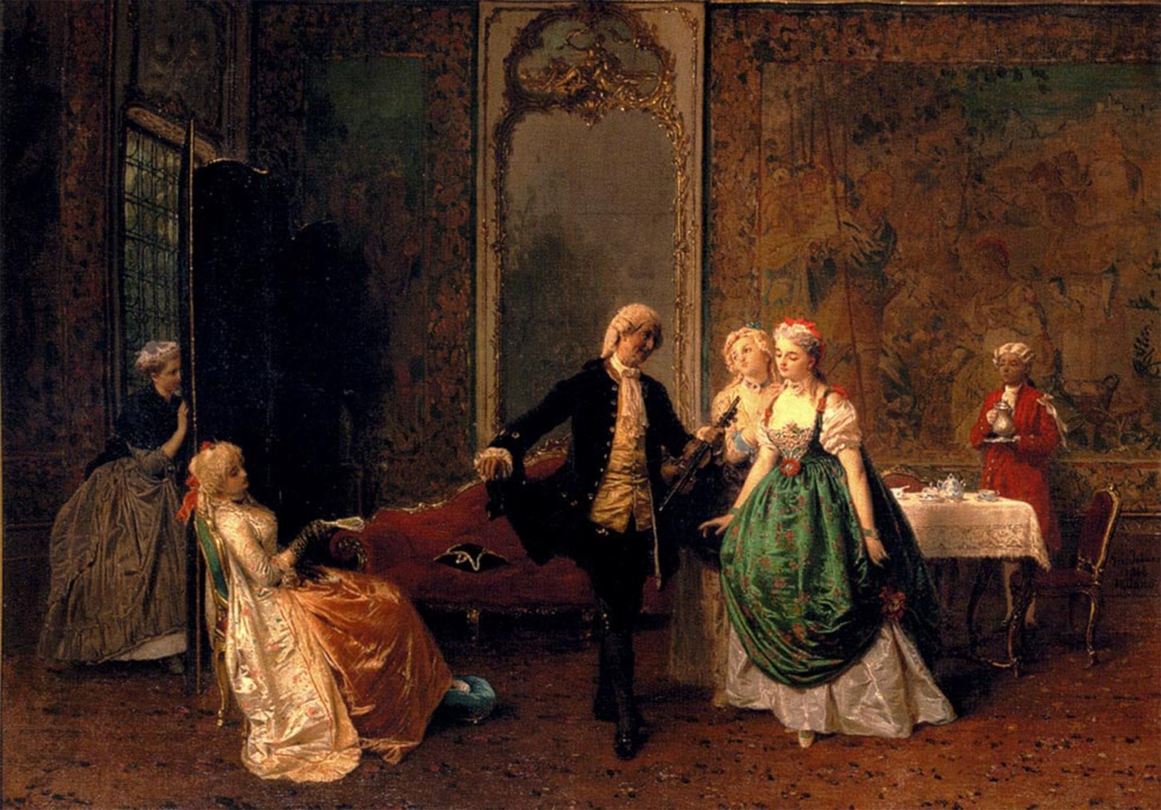 ARTXLXXBN Famous Painting Art Wall Decor Abstract Art Picture The Dancing Lesson Domenico Induno Animal Pictures for Home Decor 60x90cm