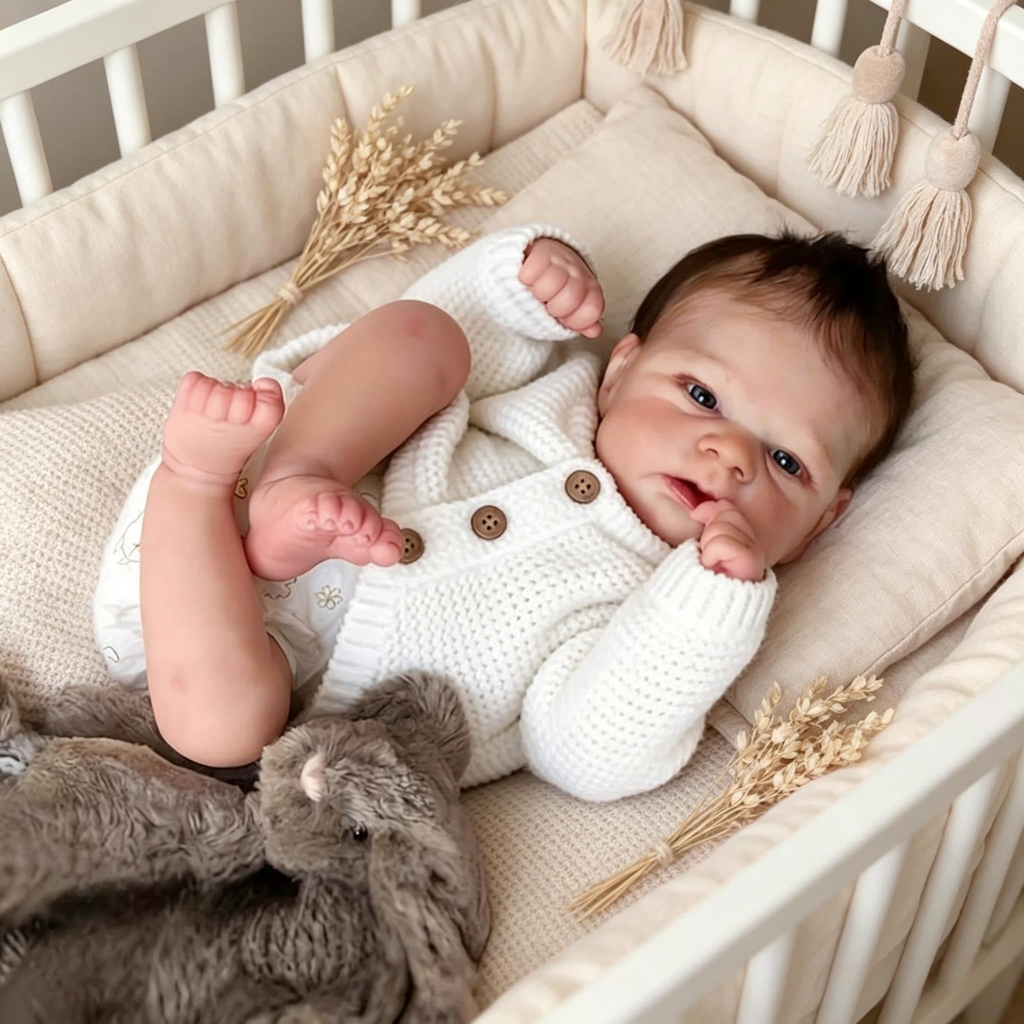 RXDOLL Realistyczne lalki Reborn Baby Dolls silikonowe na całe ciało, winylowe, chłopiec, anatomicznie poprawne lalki, które wyglądają jak prawdziwe życie niemowlęta realistyczna lalka noworodka
