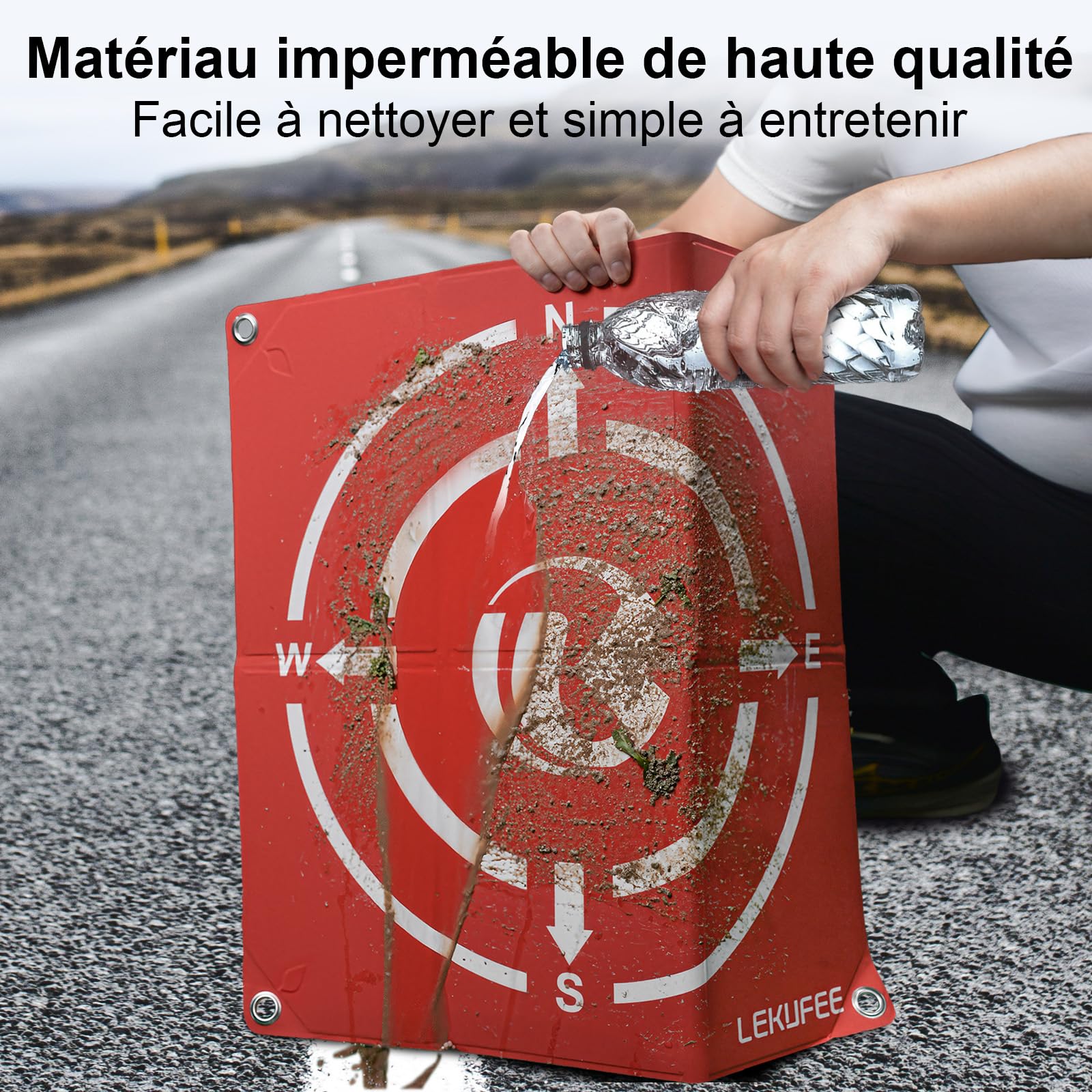 Lekufee Tapis d'atterrissage pliable pour drone DJI Mavic 4 Pro, Air 3S/3/2S/2, Flip,Neo, Avata 2, Mavic 3 Pro/3/Classic/Cine, Mini 4K, Mini 4 Pro, Mini 3/2/2SE, Avata Pro, FPV, accessoires