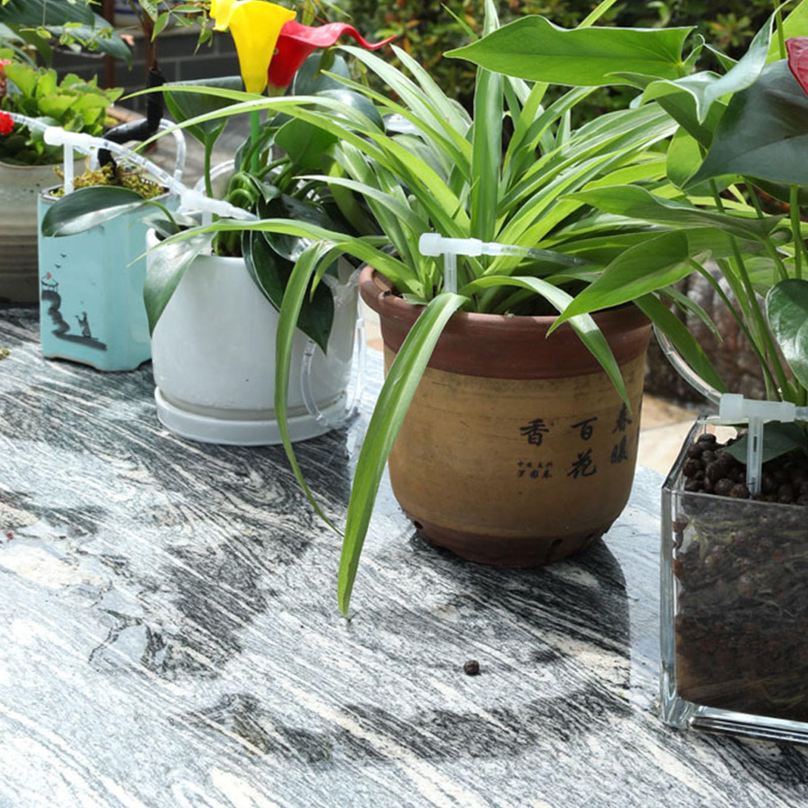 Sistemi irrigazione a Goccia in ABS per Giardinaggio Domestico Piante da Balcone per Interni Risparmia Acqua Facile da installare e Portata Regolabile Set irrigazione per Piante Regolabile