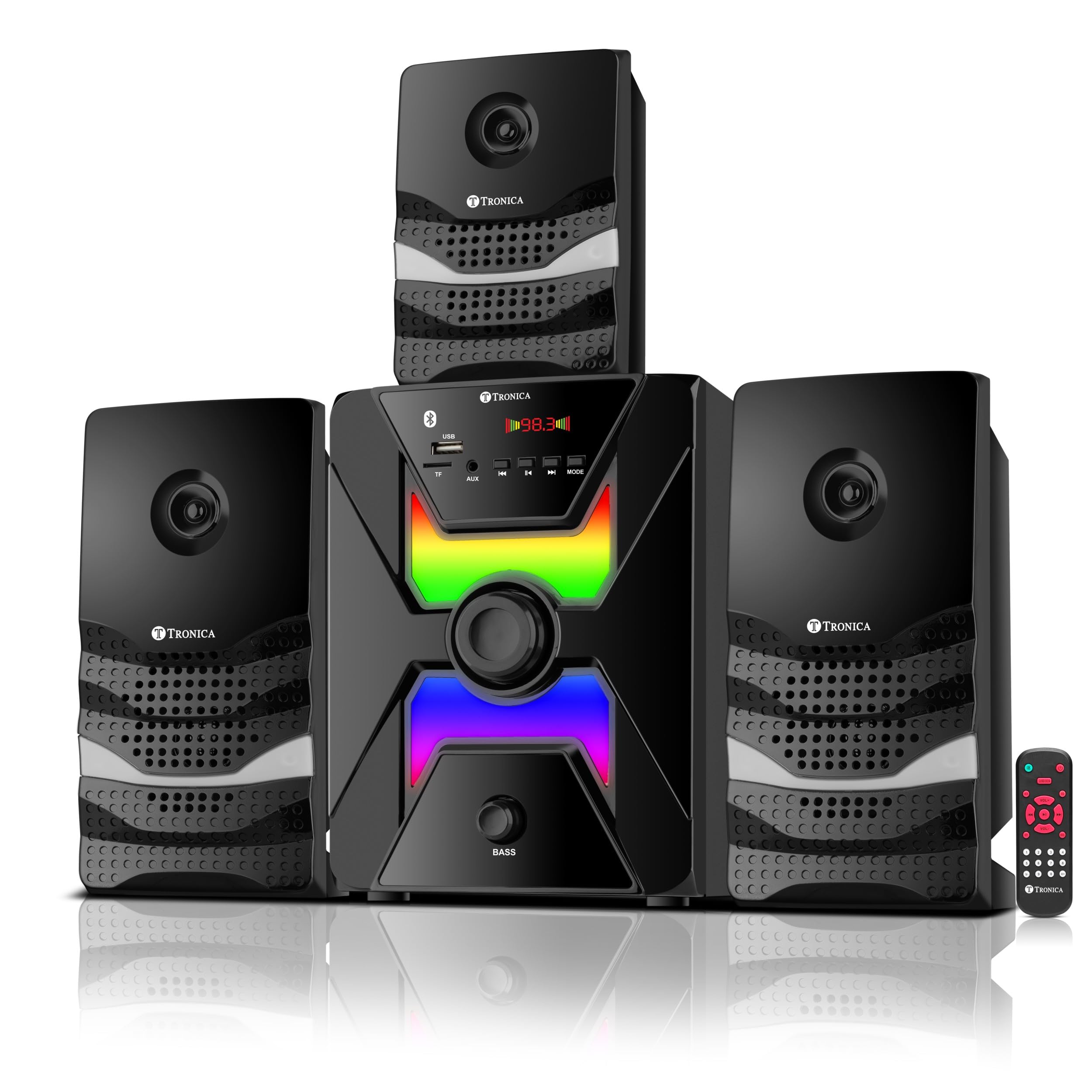 Tronica Super King 3.1 Channel 35W Complete Bluetooth Home Theatre System with Subwoofer, Remote Control, Aux,Pen Drive,FM & Smart TV Support