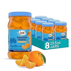 Dole Mandarin Oranges in 100% Fruit Juice - Dole Resealable Fruit Jars - Rich Source of Vitamin C - 23.5 oz - 8 Pack