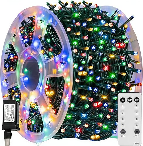 Miniatura 39 de TW SHINE - Cadena de luces de Navidad inteligente que cambia de color para exteriores, 100 m, 1000 LED RGB, luces de Halloween con control remoto y