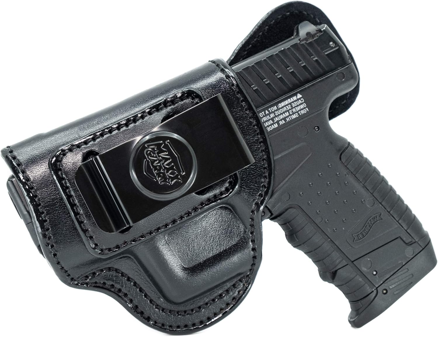 Maxx Carry IWB Leather Gun Holster Compatible with Glock 43, 43X 9mm |Walther PPS, PPS M2 | Springfield XDS 3.3, Hellcat | S&W M&P 380 Shield EZ | Beretta APX Carry | Taurus PT 709 Slim