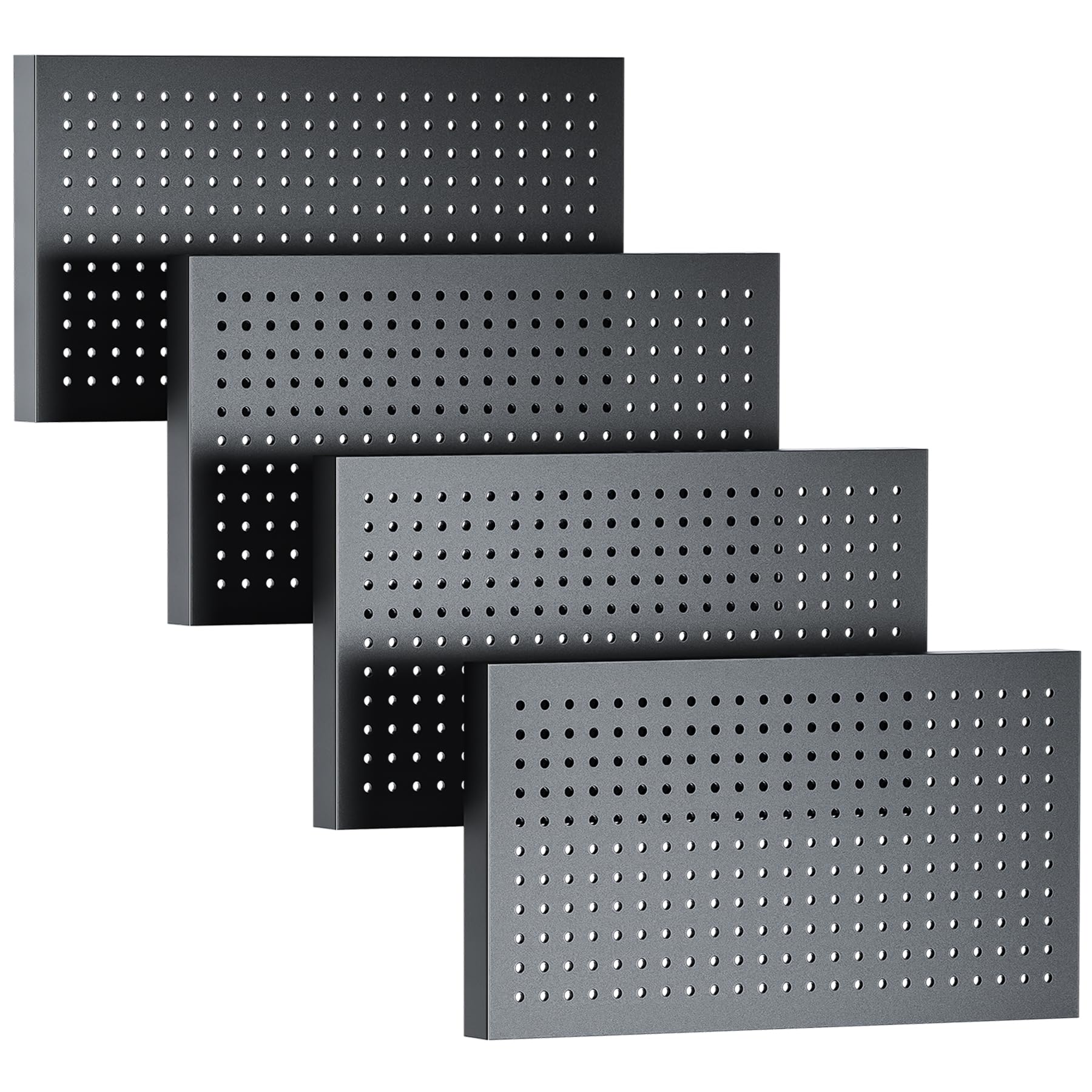 Metal Pegboard Panels 4 Pack Wall Panel Organizer 24" x 12" Heavy Duty pegboard for Walls Home, Garage Tool Storage, Office Organization, Craft Room, Kitchen