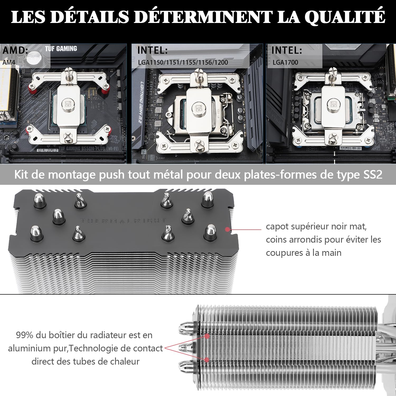 Thermalright Assassin King 120 SE CPU Air Cooler, 5 Heatpipes, TL-C12C PWM Fan, para AMD AM4 AM5/Intel 1700/1150/1151/1155/1156/1200, Ordenador de escritorio