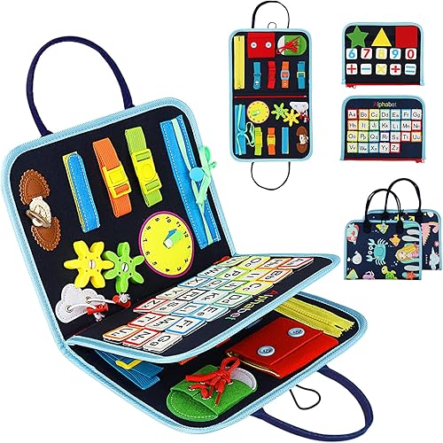 Joymo Juguetes Montessori de tablero ocupado para niños y niñas de 1, 2, 3, 4 años, juguetes sensoriales educativos para niños pequeños, juguetes de