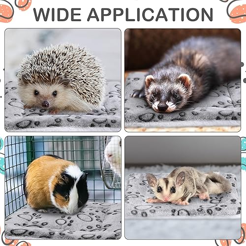 Vista 41 de Haull 4 piezas de ropa de cama impermeable de conejillo de indias de invierno, cama de conejillo de indias, forro suave para perros y gatos, tapete