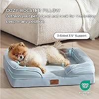Vista 532 de Bedsure - Cama ortopédica XXL para perros, sofá cama lavable para perros gigantes, espuma de soporte con funda extraíble y lavable, forro Marrón