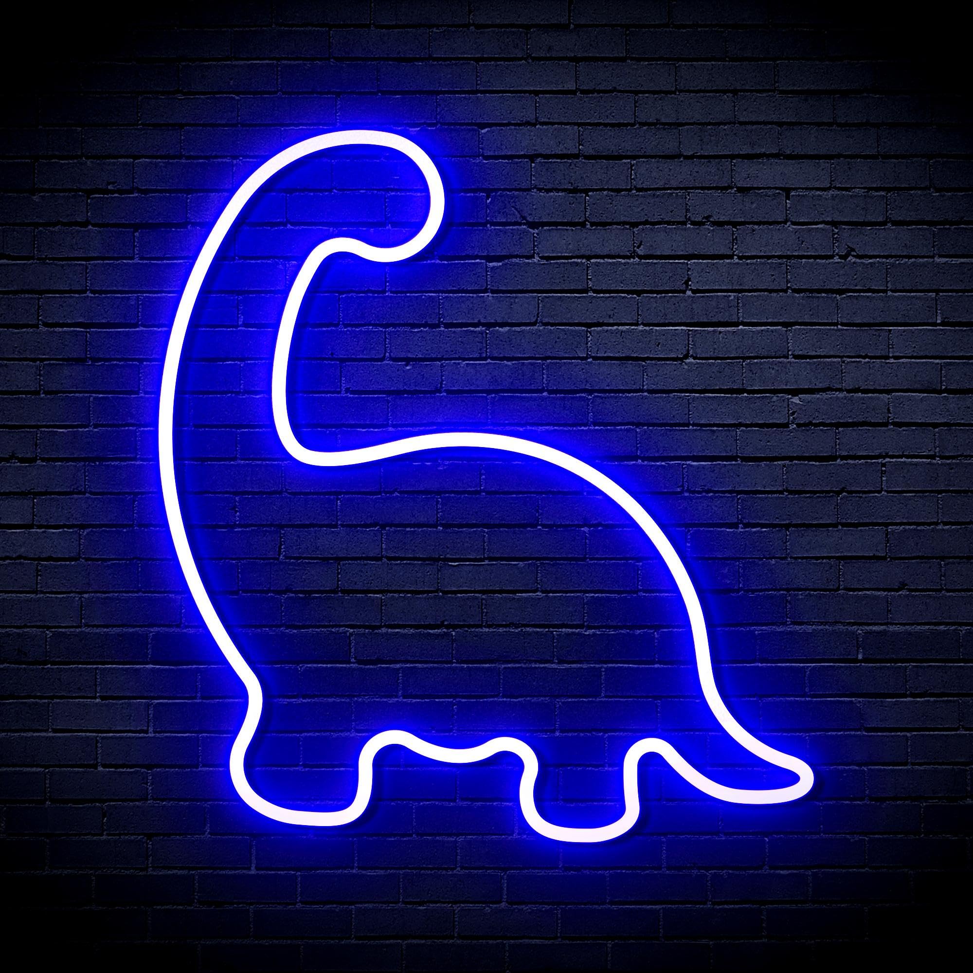 ADVPRO Dinosaur Kid Room Flex Silicone LED Neon Sign - Blue - st16s66-fnu0027-b