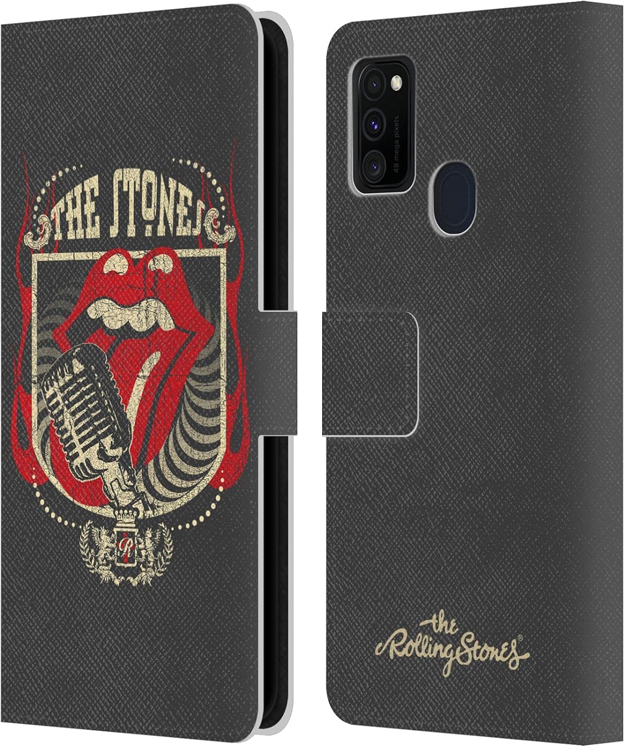Head Case Designs Officially Licensed The Rolling Stones Jumbo Tongue Key Art Leather Wallet Case Compatible with Galaxy M30s (2019)/M21 (2020)