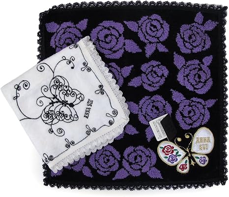 Anna Sui アナスイ ハンカチ ハンドタオル タオルハンカチ タオル ロゴ刺繍 バタフライ 蝶 レース レディース ブラック 並行輸入品 Ami852 Bk ハンカチ バンダナ 通販 Amazon